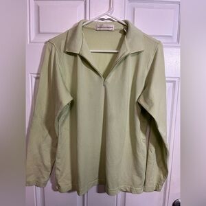 Fairway & Greene Green Quarter Zip Pullover Golf Shirt